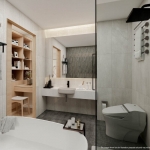 2-3 bedroom condos with pool options on Mai Khao Beachfront bathroom PSC-MAI-1499