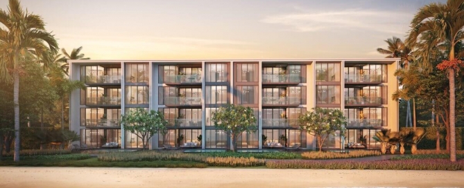2-3 bedroom condos with pool options on Mai Khao Beachfront exterior view PSC-MAI-1499