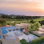 2–3 bedroom golf view condos with private pools in Laguna Phuket rooftop terrace with sunset PSC-LAG-1506