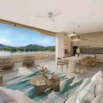 2-3 bedroom penthouse pool condos 250m from Bang Tao Beach, Laguna Phuket living room and terrace PSC-LAG-1504