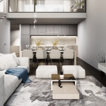 2–4 bedroom penthouse condos with private pools in Rawai Phuket living area PSC-RAW-1497