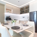 2-bedroom condos with private pools near Chalong Bay and ISP in Rawai Phuket dining and kitchen PSC-RAW-1492