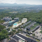 3-4 bedroom penthouse condos for sale 400 metre walk to Bang Tao Beach, Phuket aerial view and mountains PSC-BAN-1502
