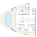 3-4 bedroom penthouse condos for sale 400 metre walk to Bang Tao Beach, Phuket 487 sqm floor plan PSC-BAN-1502