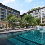 2-3 bedroom branded condos for sale in a beachfront resort community in Kamala, Phuket shared pool PSC-KAM-1511