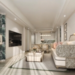 2-3 bedroom branded condos for sale in a beachfront resort community in Kamala, Phuket open plan living dining and kitchen area PSC-KAM-1511