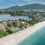4-bedroom beachfront pool condos and penthouses in Laguna, Phuket aerial view to the mountains PSC-LAG-1505