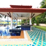 4-bedroom lakeside pool villa for sale in Laguna, Phuket pool and covered bar PSV-LAG-1524