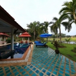 4-bedroom lakeside pool villa for sale in Laguna, Phuket pool terrace and lawn PSV-LAG-1524