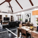 4-bedroom pool villa on a large plot in Rawai, Phuket living and dining room with vaulted ceilings PSV-RAW-1520