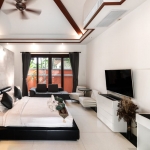 4-bedroom pool villa on a large plot in Rawai, Phuket bedroom with vaulted ceiling PSV-RAW-1520