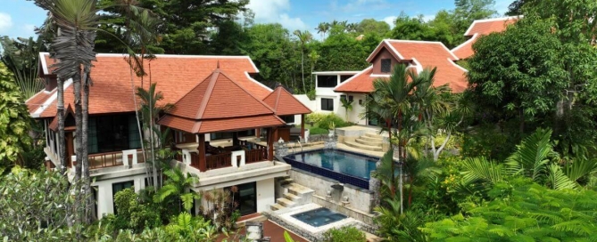 5-bedroom pool villa on large plot near Nai Harn Beach, Phuket exterior view PSV-NAH-1519