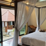 5-bedroom pool villa on large plot near Nai Harn Beach, Phuket bedroom with pool view PSV-NAH-1519