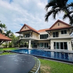 6-bedroom pool villa on large plot near BISP in Koh Kaew, exterior with with trampoline PSV-KOH-1526
