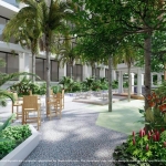 1-2 bedroom condos in Karon, Phuket garden with tropical plants PSC-KAR-1536