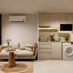 1-2 bedroom condos in Karon, Phuket kitchen and sofa PSC-KAR-1536