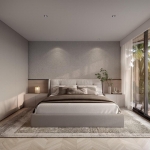 1-2 bedroom sea view condos in Rawai, Phuket bedroom with balcony PSC-RAW-1537