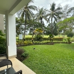 1-bedroom ground floor condo in Laguna, Phuket golf course view from covered terrace PSC-LAG-1535