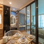 1–2 bedroom condos for sale near Kata Beach, Phuket view of bedroom from dining area PSC-KAT-1547