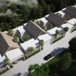 2–3 bedroom single storey pool villas in Bangjo, Cherng Talay, Phuket aerial view of development PSV-CHE-1543