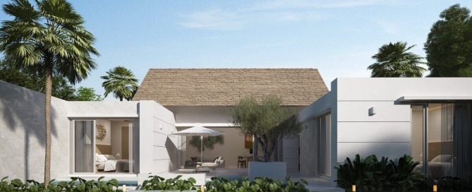 2–3 bedroom single storey pool villas in Bangjo, Cherng Talay, Phuket exterior shot PSV-CHE-1543