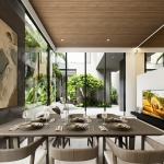 2-4 bedroom pool villas and townhouses near Blue Tree, Thalang, Phuket dining table tv and couch PSV-THA-1545