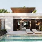 2-4 bedroom pool villas and townhouses near Blue Tree, Thalang, Phuket villa exterior and pool deck PSV-THA-1545