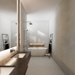 2-4 bedroom pool villas and townhouses near Blue Tree, Thalang, Phuket bathroom with double sink and bathtub PSV-THA-1545