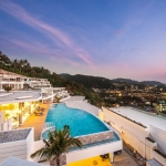 2-bedroom hillside sea view condo near Kata Beach, Phuket development aerial view PSC-KAT-1540