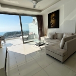 2-bedroom hillside sea view condo near Kata Beach, Phuket living room and terrace PSC-KAT-1540