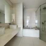 2-bedroom hillside sea view condo near Kata Beach, Phuket bathroom with double sink and bathtub PSC-KAT-1540
