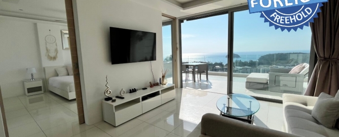 2-bedroom hillside sea view condo near Kata Beach, Phuket foreign freehold PSC-KAT-1540