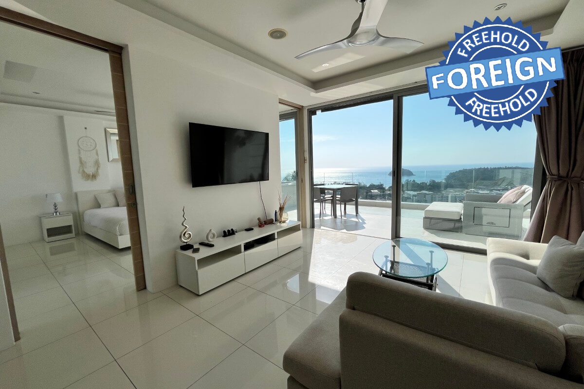 2-bedroom hillside sea view condo near Kata Beach, Phuket foreign freehold PSC-KAT-1540