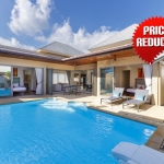 2-bedroom smart home pool villa near Rawai Beach, Phuket exterior shot with price reduced sticker PSV-RAW-1343