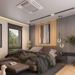 3-bedroom pool villa near Robinson Chalong bedroom with bed bench PSV-CHA-1538