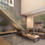 3-bedroom pool villa near Robinson Chalong living room with glass blocks wall PSV-CHA-1538