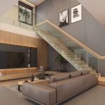 3-bedroom pool villa near Robinson Chalong living room and stairs to upper floor PSV-CHA-1538