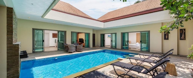 3-bedroom pool villa in Soi Naya near Nai Harn Beach, Phuket exterior view with pool PSV-NAH-1531