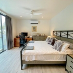3-bedroom villa in Rawai, Phuket bedroom with wrought iron bed and tv PSV-RAW-1546