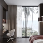 3-5 bedroom seaside pool villa across the road from Karon Beach, Phuket bedroom with sea view PSV-KAR-1527