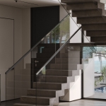 3-5 bedroom seaside pool villa across the road from Karon Beach, Phuket stairs and glass walls PSV-KAR-1527