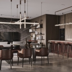 3-5 bedroom seaside pool villa across the road from Karon Beach, Phuket open plan living dining and kitchen area PSV-KAR-1527