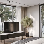 3-5 bedroom seaside pool villa across the road from Karon Beach, Phuket bedroom 3 with sea view PSV-KAR-1527