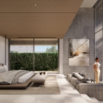 4-5 bedroom seaside pool villas with direct beach access in Rawai, Phuket bedroom with double height glass walls PSV-RAW-1529