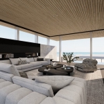 4-5 bedroom seaside pool villas with direct beach access in Rawai, Phuket lounge with sea view PSV-RAW-1529