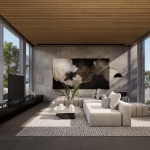 4-5 bedroom seaside pool villas with direct beach access in Rawai, Phuket lounge with glass walls PSV-RAW-1529