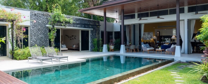 4-5 bedroom villa with large pool near Bang Tao Beach, Phuket exterior view PSV-BAN-1528 ALT text