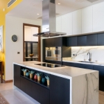 4-5 bedroom villa with large pool near Bang Tao Beach, Phuket fully fitted black and white kitchen PSV-BAN-1528 ALT text