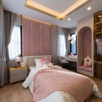 4-bedroom pool villa right next to BISP in Koh Kaew, Phuket bedroom in pink PSV-KOH-1541