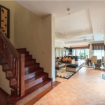 4-bedroom golf course view pool villa in Laguna, Phuket wooden stairs to 2nd floor PSV-LAG-1548